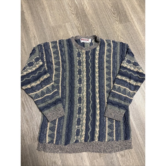 Carnet Other - Carnet Knitwear 3D Knit Sweater Men's M Cotton Coogi Style "Cosby"
